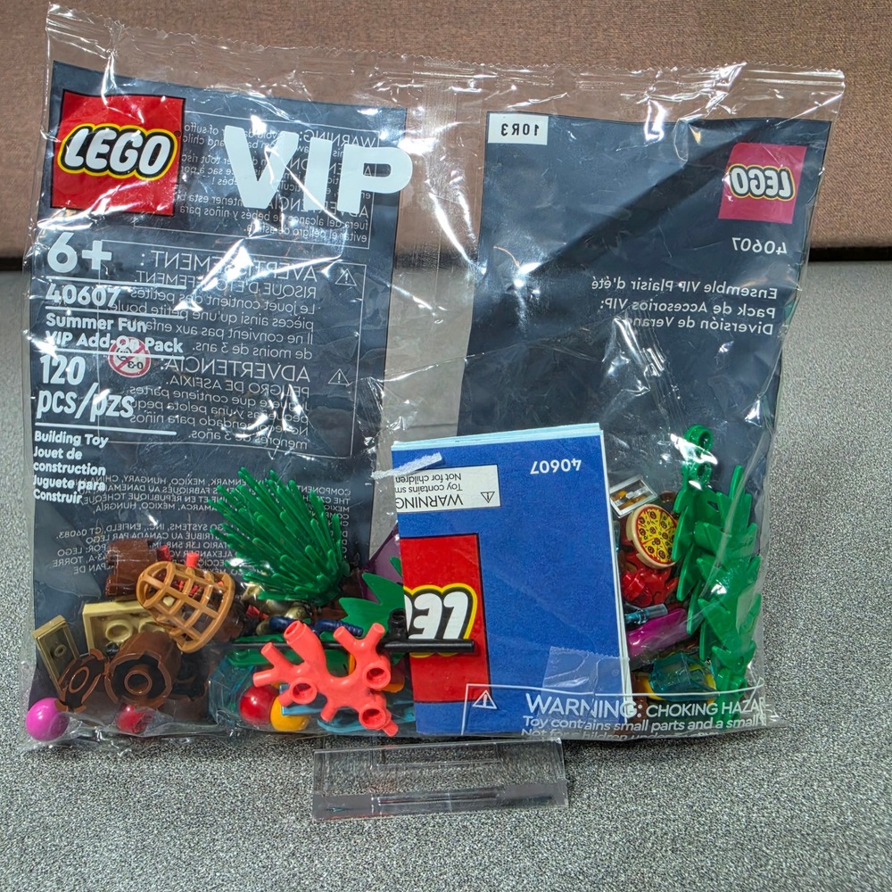LEGO Summer Fun VIP Add-On Pack 40607 Kids Multicolor New Polybag 120pc